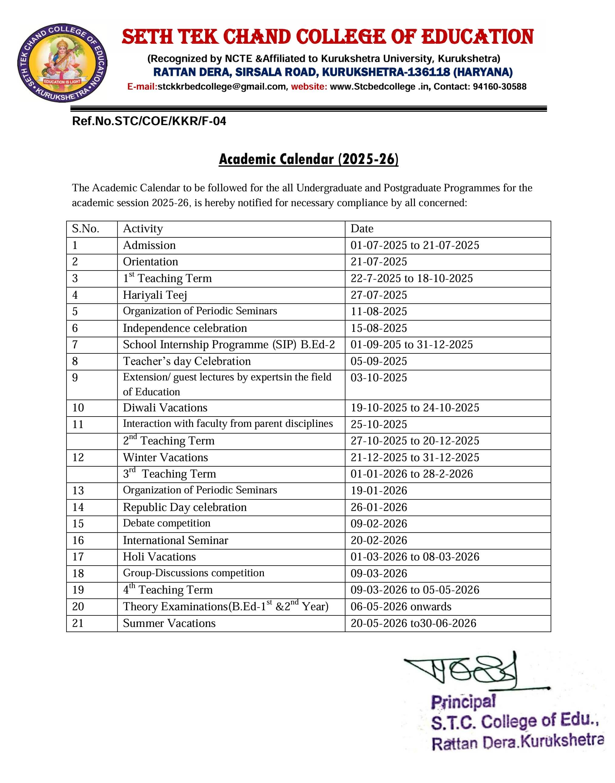 calender